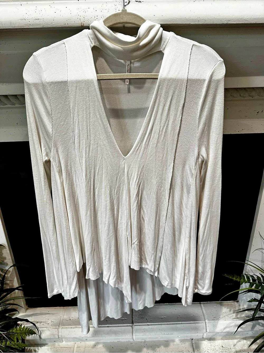 Free People Uptown Turtleneck Tunic White XS